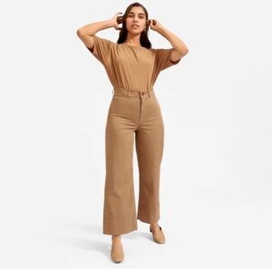 Everlane lightweight Women's Wide Leg Pants - Tan size 12 with some stretch